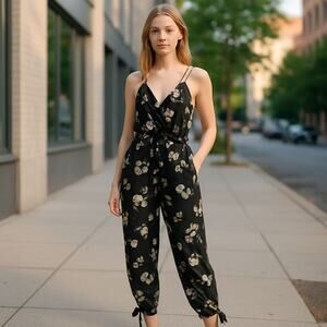 Shein Floral Split Leg Jumper Jumpsuit XXL